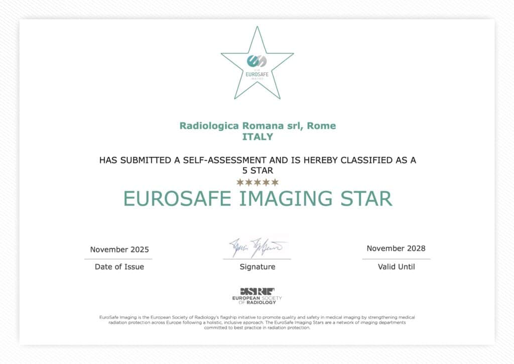 certificazione EuroSafe Imaging a 5 stelle